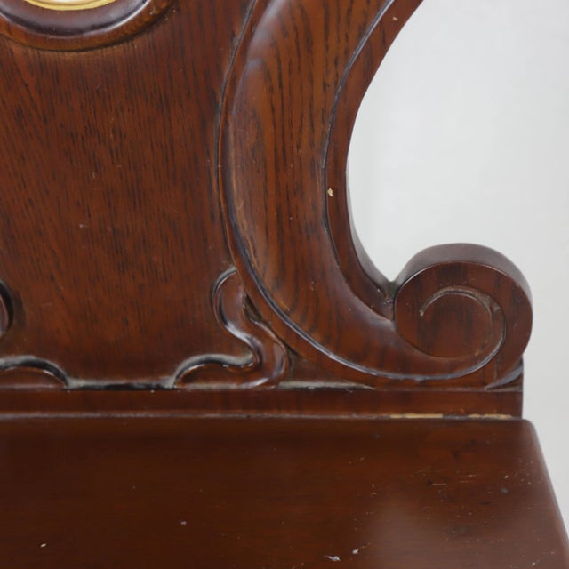 Wood English Regency Style Hall Chairs For Sale - Image 7 of 10