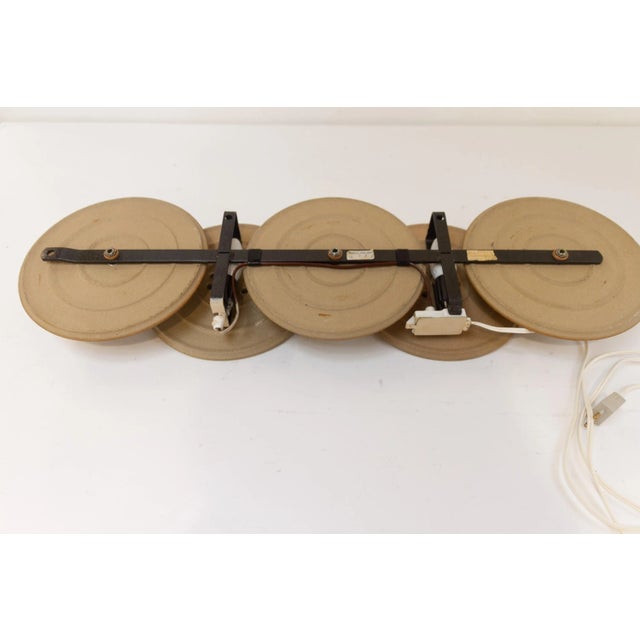 Danish Ceramic Five Disc Wall Lamp from Søholm, 1970s For Sale - Image 14 of 18