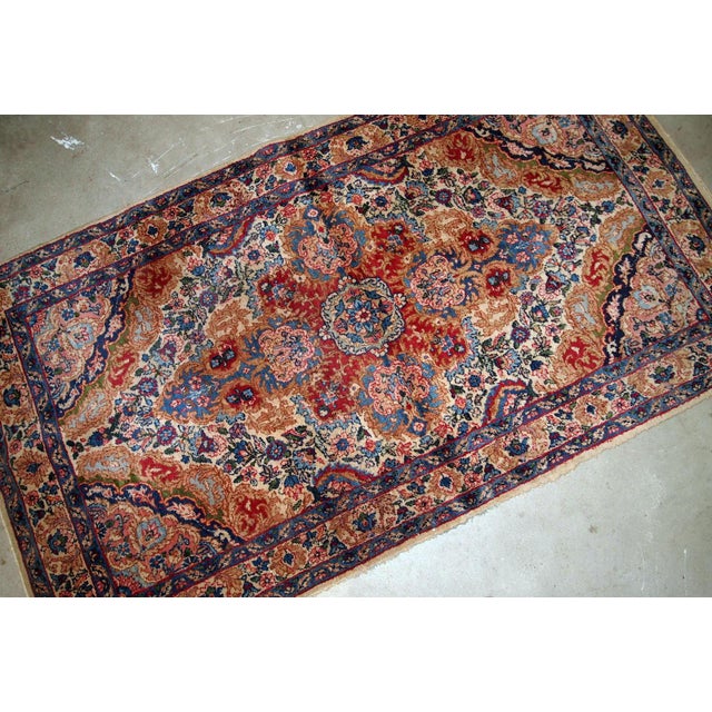 Persian 1910s, Handmade Antique Persian Kerman Rug 3.1' X 5.4' For Sale - Image 3 of 7