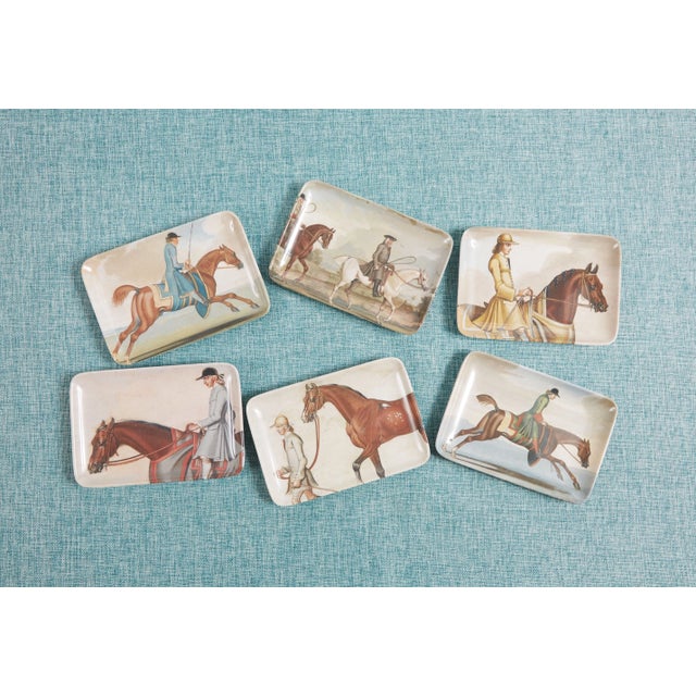 Equine Mini Melamine Trinket Trays - Set of 6 For Sale - Image 9 of 9