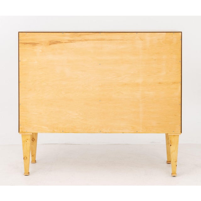 Tan Contemporary Burl Poplar Cabinet For Sale - Image 8 of 8