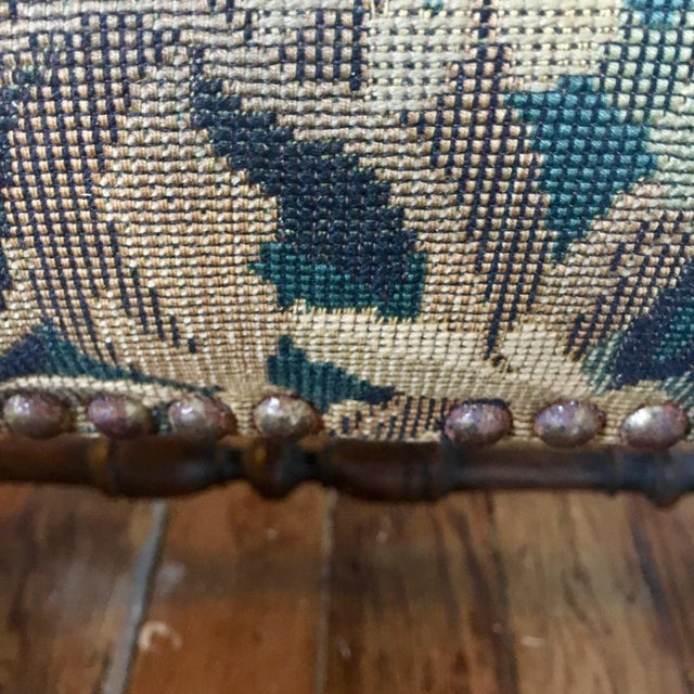 Wood Late 19th Century Carved Oak + Tapestry Jacobean Armchair For Sale - Image 7 of 8