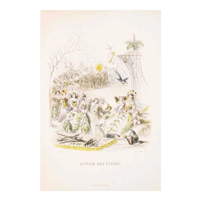 Retour des Fleurs - Les Fleurs Animées Vol. II - Litho by J.J. Grandville - 1847 1847 For Sale