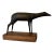 Abstract Mid-Century Modern Bronze Sculpture of a Standing Deer Mounted on Wood Base For Sale