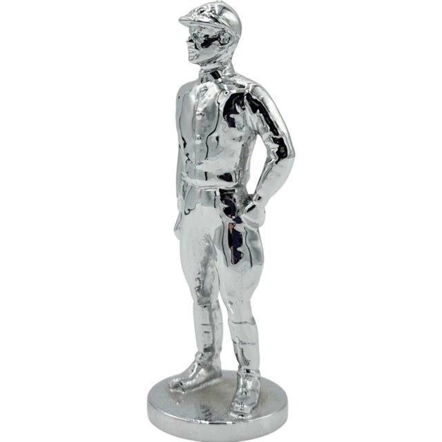 Vintage Louis Lejeune Equestrian Horse Jockey Car Mascot For Sale - Image 9 of 12