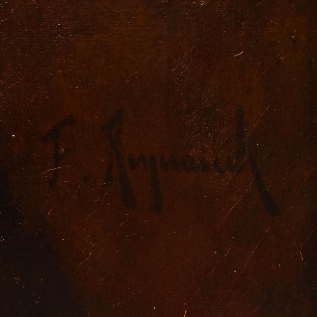 Black François Reynaud, Female Portrait, 1800s, Oil on Canvas, Framed For Sale - Image 8 of 10