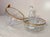 Vintage Handmade French Gilt Brass Cut Crystal Caviar Egg Caddy Jar Bar Set For Sale - Image 11 of 13