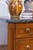 Brown Italian Piemontese 1890s Three-Drawer Walnut Commode with Dark Green Marble Top For Sale - Image 8 of 18