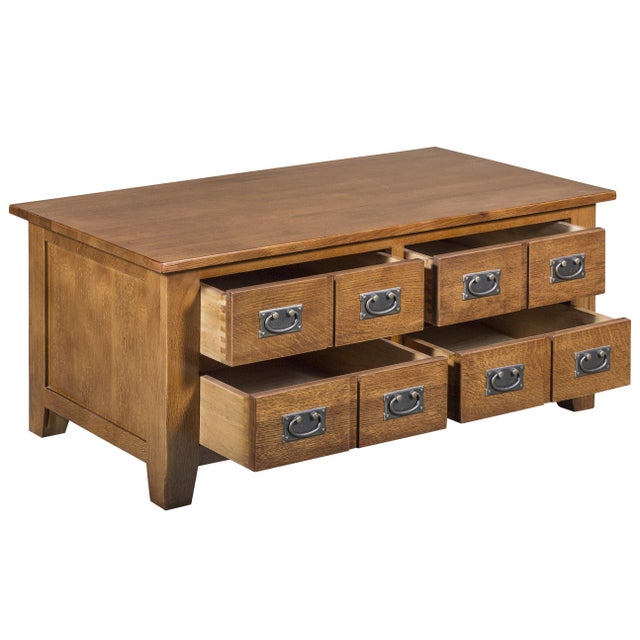 Mission 8 Drawer Coffee Table - Michaels Cherry For Sale - Image 9 of 17