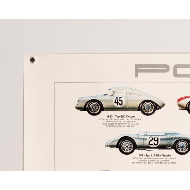 Porsche Racing Cars Poster by Ken Rush, 1980s For Sale - Image 6 of 9