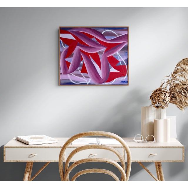 Abstract Contemporary Abstract Oil on Canvas "24ju6p-2024" by Alain Clément For Sale - Image 3 of 4