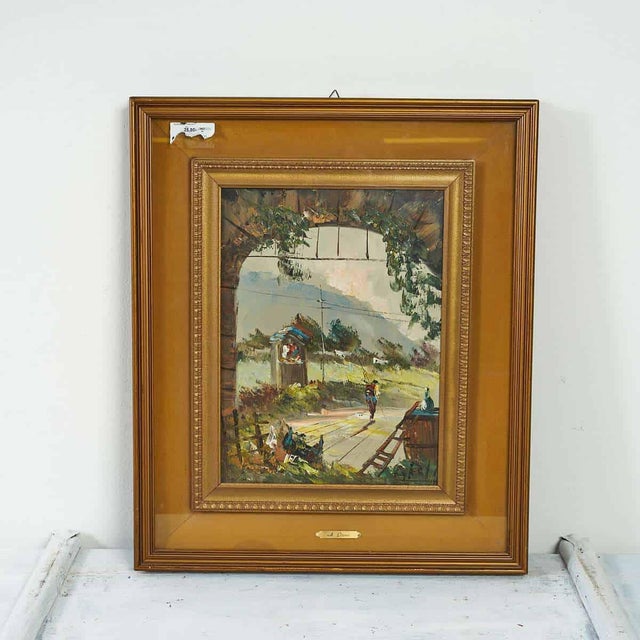 Aldo Pironti, Country House, Oil Painting For Sale - Image 6 of 6