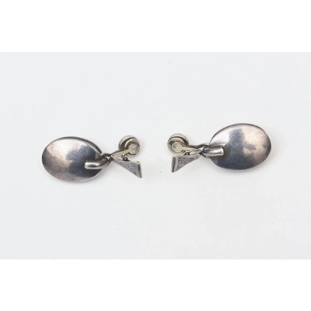 Vintage Amethyst and Sterling Silver Drop Dangle Clip on Earrings Pair Of For Sale In Miami - Image 6 of 8