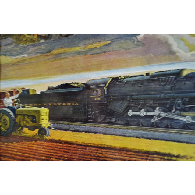 Vintage 1944 Pennsylvania Railroad Calendar Print Titled Forward By 