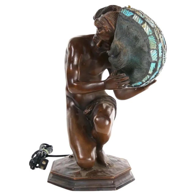 19th Century Fine Quality Bronze Figural Lamp For Sale - Image 12 of 13