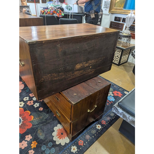 Antique Victorian - British Campaign Chest of Drawers For Sale - Image 15 of 15