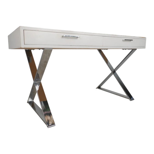 Mid-Century Modern Campaign Desk in the Style of Milo Baughman For Sale