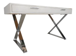 Mid-Century Modern Campaign Desk in the Style of Milo Baughman