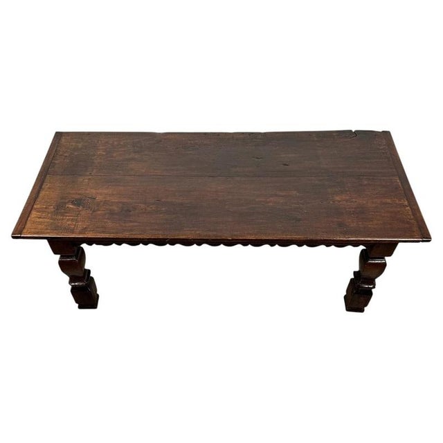 A substantial 19th-century English refectory-style dining table, beautifully constructed from solid oak and distinguished...