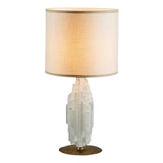 Natural Stone Table Lamp by Aver For Sale