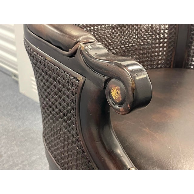 Wood Lexington Tommy Bahama Dunkirk Swivel Counter Stools, Set of Six, Kingston Collection For Sale - Image 7 of 12