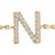 Contemporary 10K Yellow Gold Diamond Accent "N" Initial Charm and Link Bracelet For Sale - Image 3 of 6
