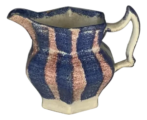 Antique Spatterware Creamer: 19th Century Staffordshire Pottery