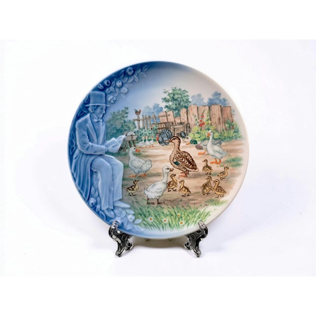 Ceramic Hans Christian Andersen Fairy Tales Plates by Jorgen Nielsen for Bing & Grondahl, 1980s, Set of 6 For Sale - Image 7 of 11