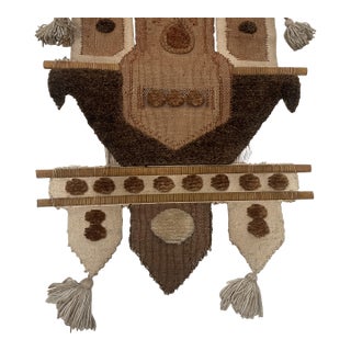 MCM Fiber Art Wall Hanging For Sale