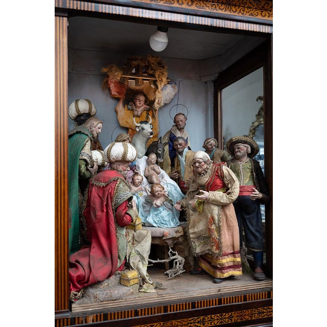 Antique 19th Century Neapolitan Scarabattola with Nativity Scene from Smith For Sale - Image 5 of 9