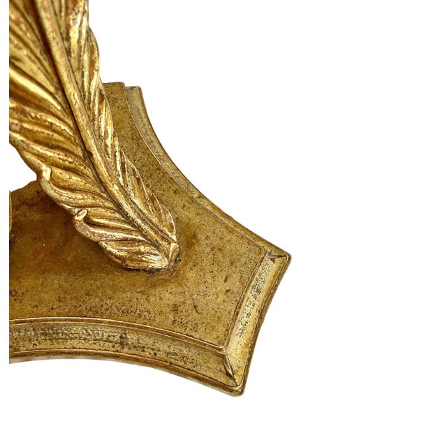 Wood Mid 20th Century Italian Giltwood Side Table With Glass Top For Sale - Image 7 of 10