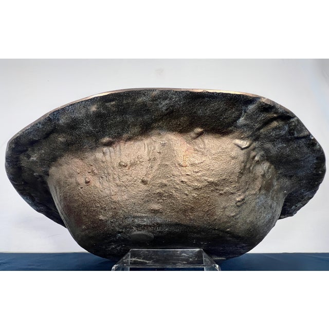 Mid-Century Modern Mid-Century Modern Brutalist Cast Volcano Centerpiece Bowl For Sale - Image 3 of 11