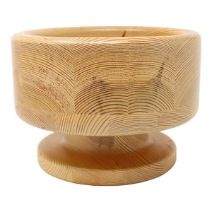 Vintage Aarikka Finland Pine Wooden Pedestal Bowl