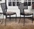 Late 20th Century Pair of Hadley Indoor/Outdoor Dining Chairs, Black Mesh Metal With Custom Cushions For Sale - Image 9 of 12
