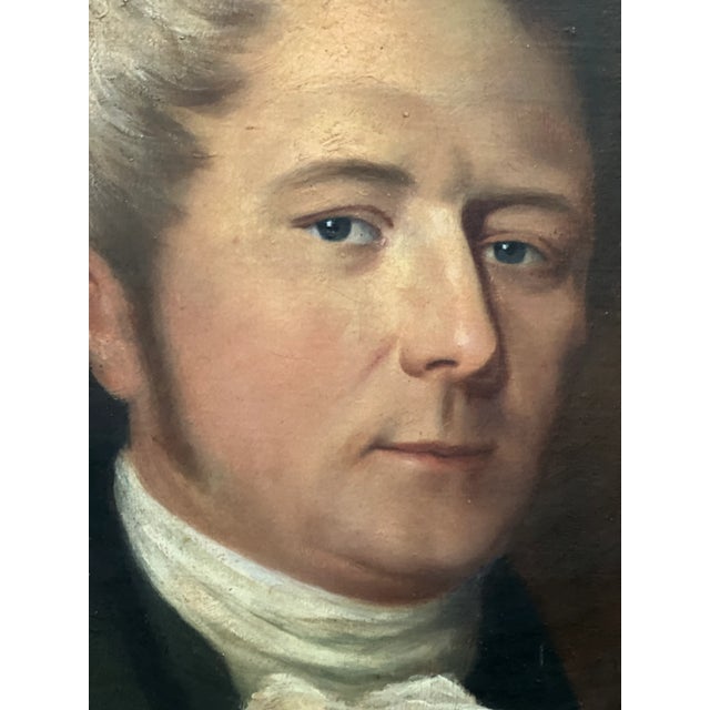Brown Original Antique 19c. Oil Painting "Rev. Richard Coytmor Howard" – 1823 Portrait For Sale - Image 8 of 15