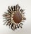 Wood Hollywood Regency Silver Gilt Carved Sunburst Mirror For Sale - Image 7 of 10