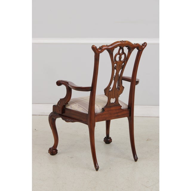 Maitland - Smith Set of 6 Maitland Smith Chippendale Mahogany Dining Room Chairs For Sale - Image 4 of 18
