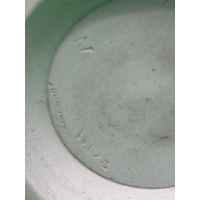 Ceramic Antique Wedgwood Dark Blue Jasperware Barber Bottle Vase Classical Muses Relief England For Sale - Image 7 of 12