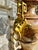 Very large Sarrancolin Ilhet marble vase, late 19th century. On either side are gilt bronze lion's head finials and a...