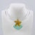Kaso Rigid Lucite Choker Necklace Green Yellow Shell and Starfish For Sale - Image 4 of 9