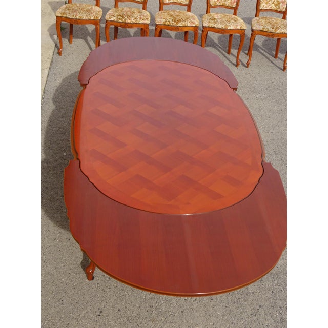 Regency Oval Extendable Dining Table, 1980s For Sale - Image 11 of 18