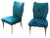 Set of Italian Petrol Green Velvet Lounge Chairs, 1950s For Sale