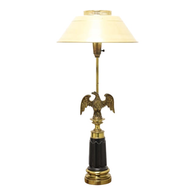Mid 20th Century Brass American Eagle Table Lamp For Sale