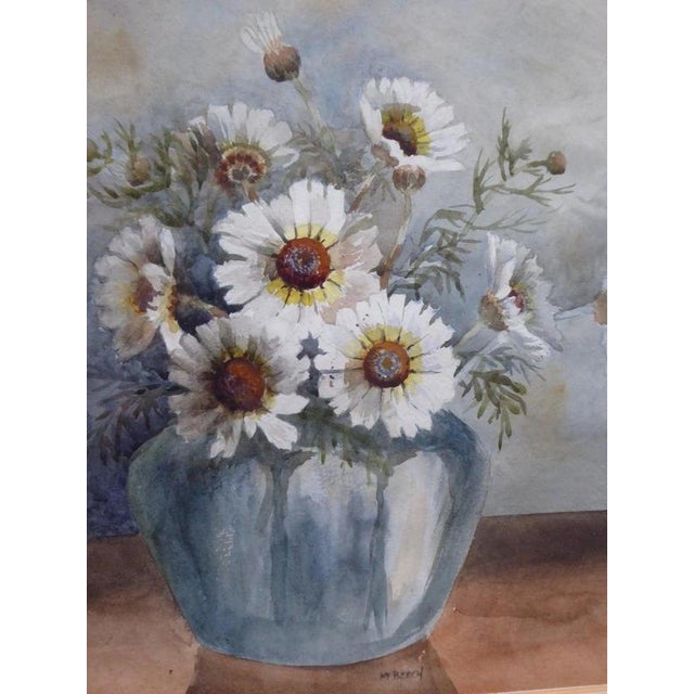 M. Beech, Daisies in a Vase Still Life, Watercolour Painting For Sale - Image 13 of 14