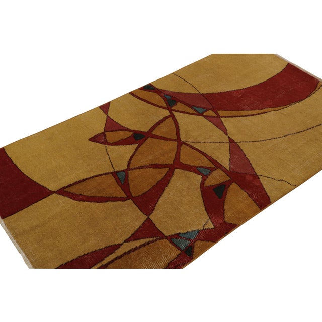 Art Deco 1960s Vintage Zeki Muren Art Deco Rug With Geometric Patterns For Sale - Image 3 of 7