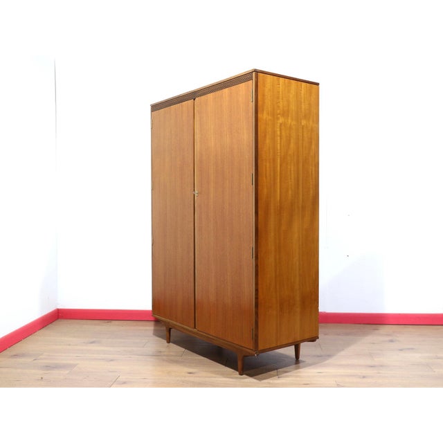 Mid Century Modern Vintage Teak Butilux Armoire Wardrobe For Sale - Image 10 of 13