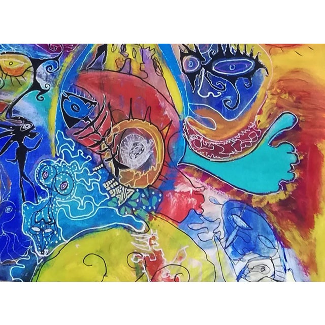 Early 21st Century Manitoba, Vol du Cygne Bleu, 2020, Mixed Media For Sale - Image 5 of 6