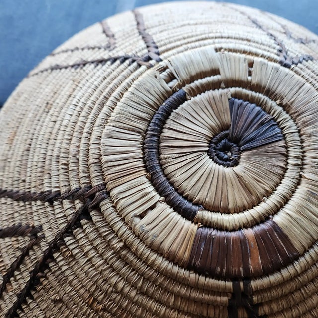 1960s Native American Bowl Handwoven Basket For Sale - Image 9 of 11