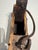 Burnt Umber Antique Hand Carved Wooden Oil or Grease Carrier "Oil Purse" For Sale - Image 8 of 8