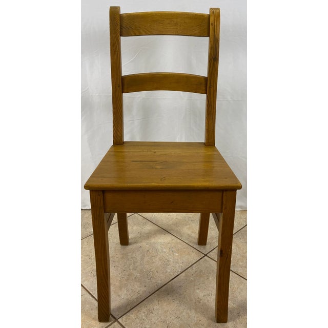 Brown Country French Provincial Style Wooden Dining Chairs, Set of 5 For Sale - Image 8 of 8